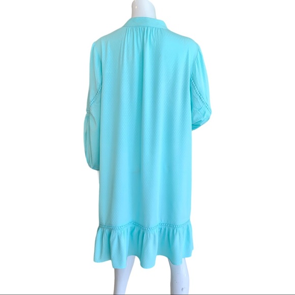 CROWN & IVY TURQUOISE MIDI DRESS - Picture 4 of 9